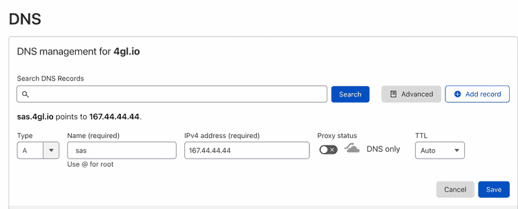 sasjs server dns